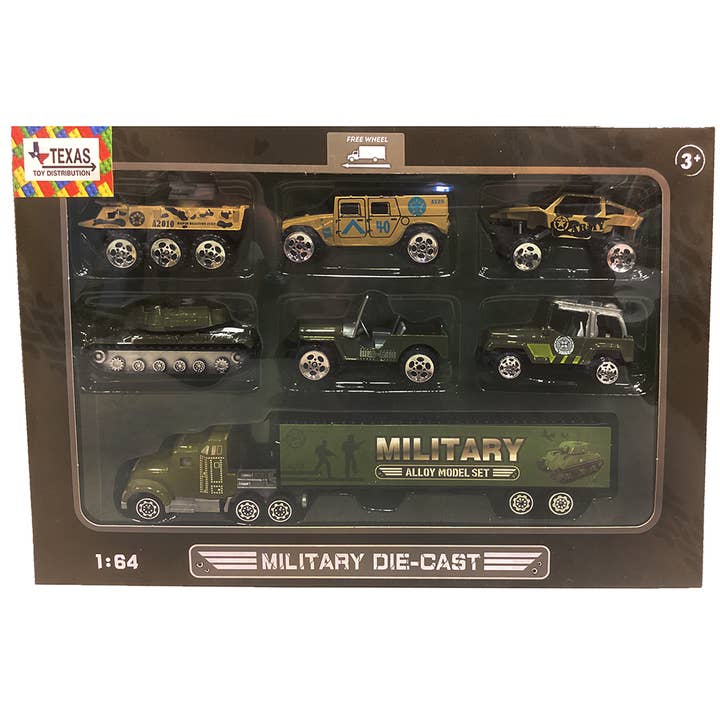 Texas Toy Distribution - Venta al por mayor Coches/camiones de juguete - Niños - 1:64 Vehículos militares fundidos a presión en jardinera