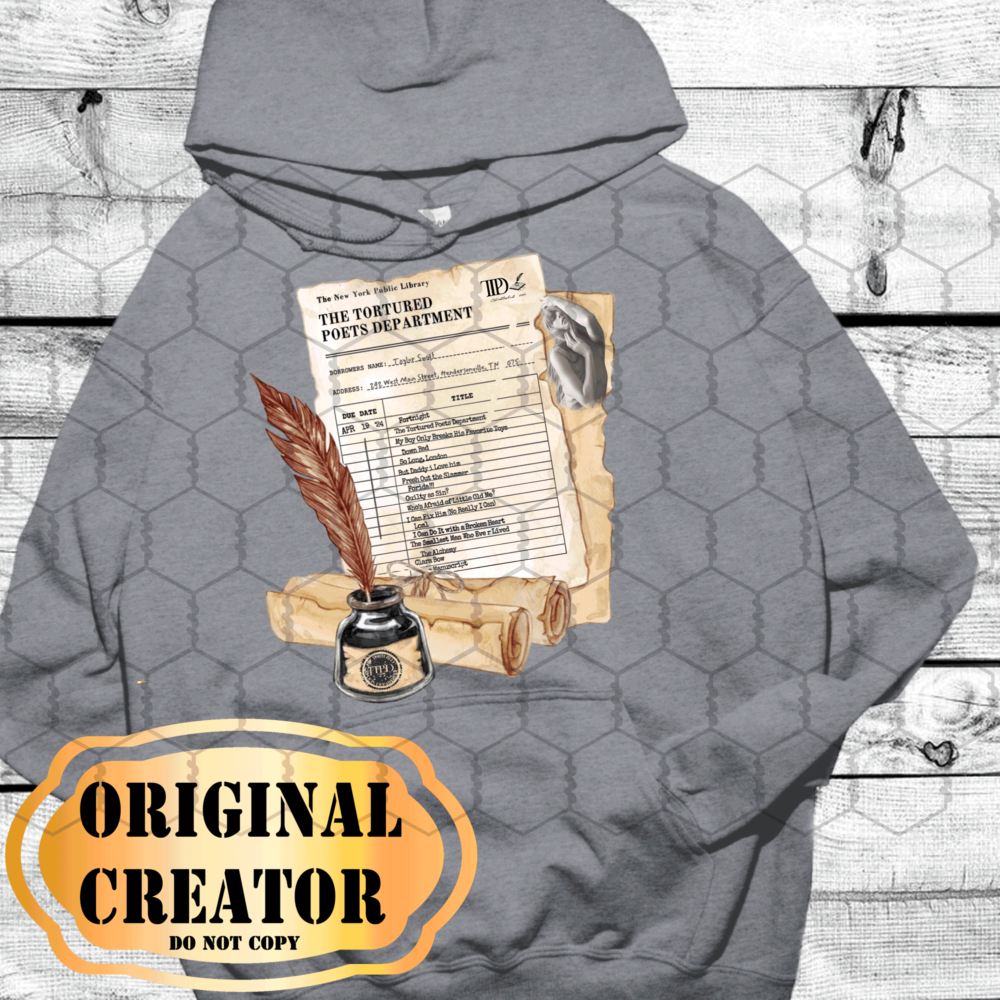 A Blessed Texas Mess Boutique - Wholesale T-Shirt (Graphic) - Women's - Tortured Poets Dept 2024 Taylor Swift Music Inspired Swiftie6