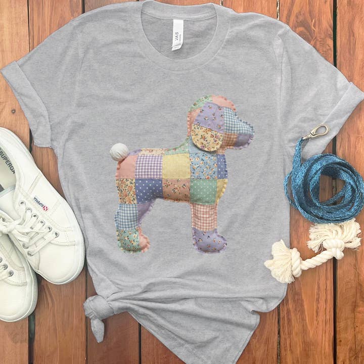 Puppy Jo - Wholesale Screen Printed T-Shirt - Women's - Faux Pastel Quilted Doodle T-Shirt