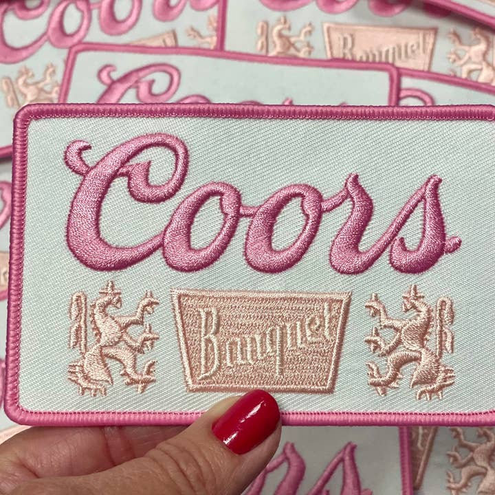 sequinandstiches - Wholesale Patch - Coors Patch, Trucker Hat Patch, Pink Patch, Beer Patch, Patch for Hat, Embroidery Patch, Trendy Patch, Cowgirl Patch, DIY