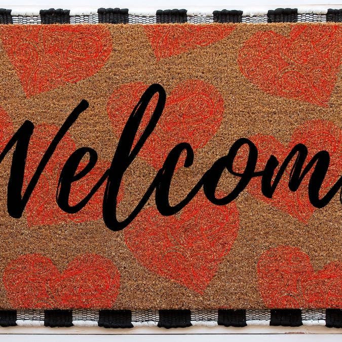 Welcome Heart Doormat | Cute Valentine's Housewarming Gift | for wholesale by DecoExchange