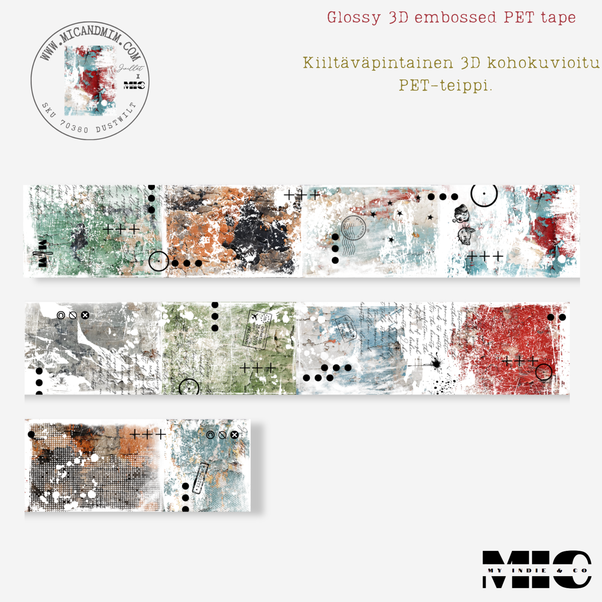 MIC & MIM Premium Paper Shop - Wholesale Tape - MIC | PET Tape (Glossy & Embossed): Dustwilt5