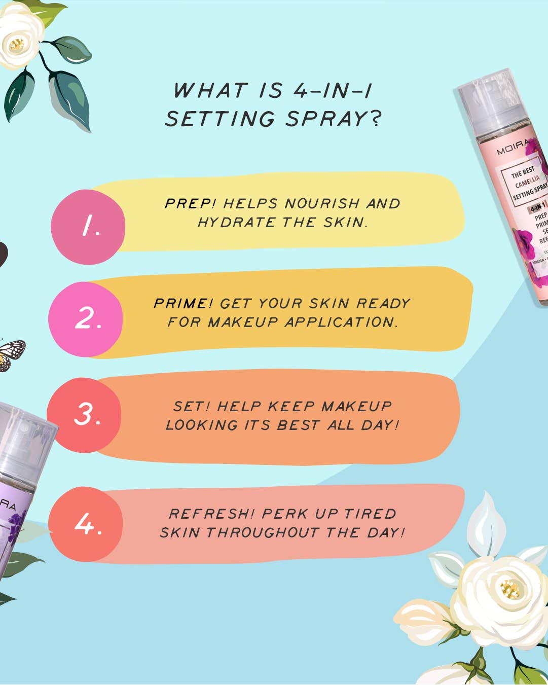 Moira Cosmetics - Wholesale Makeup Setting Spray/Powder - The Best Setting Spray - 005 Camelia2