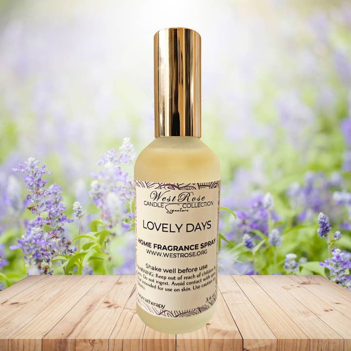 Home Fragrance Spray, Lovely Days for wholesale by West Rose Signature Candle Collection