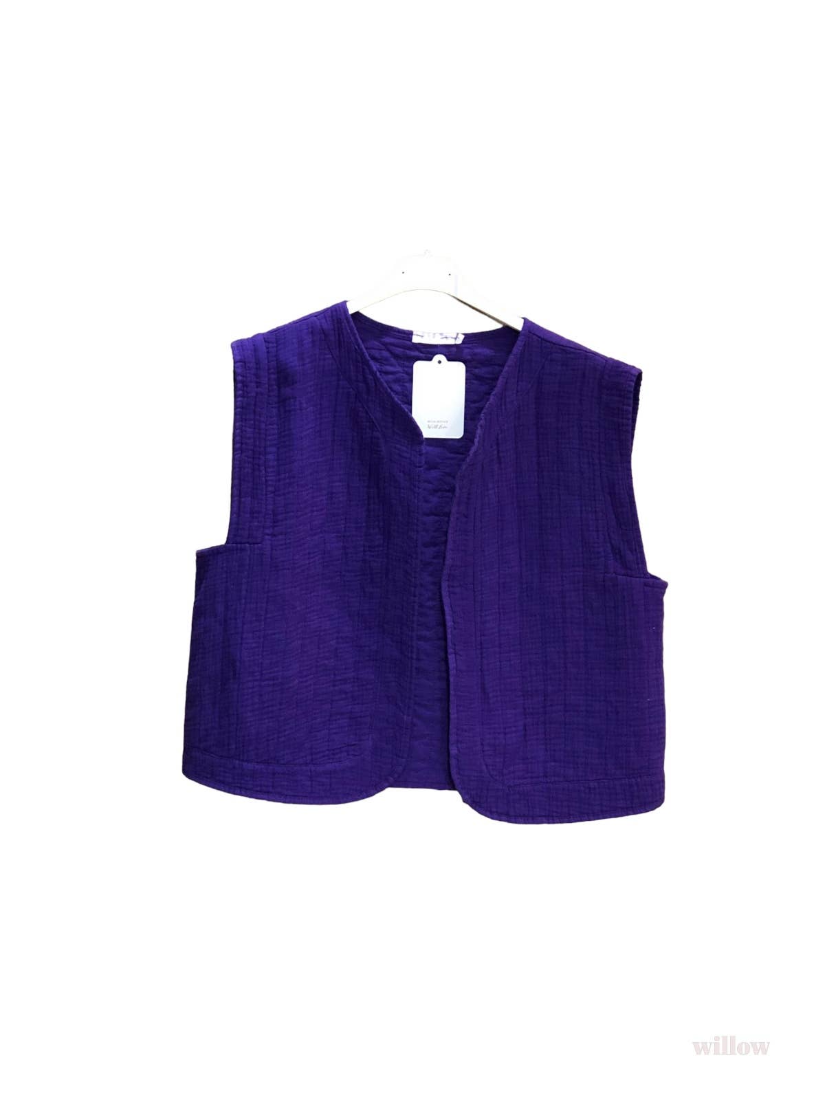 Moonsun – wholesale Väst - Dam – #5232 ärmlös väst i bomullsgaze24