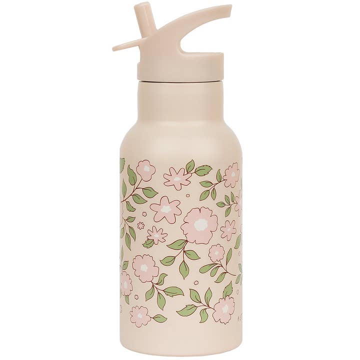 Kids stainless steel drink/water bottle: Blossoms - pink and other Purchase wholesale round plastic bottles. Free returns & net 60 terms on Faire trending on Faire.