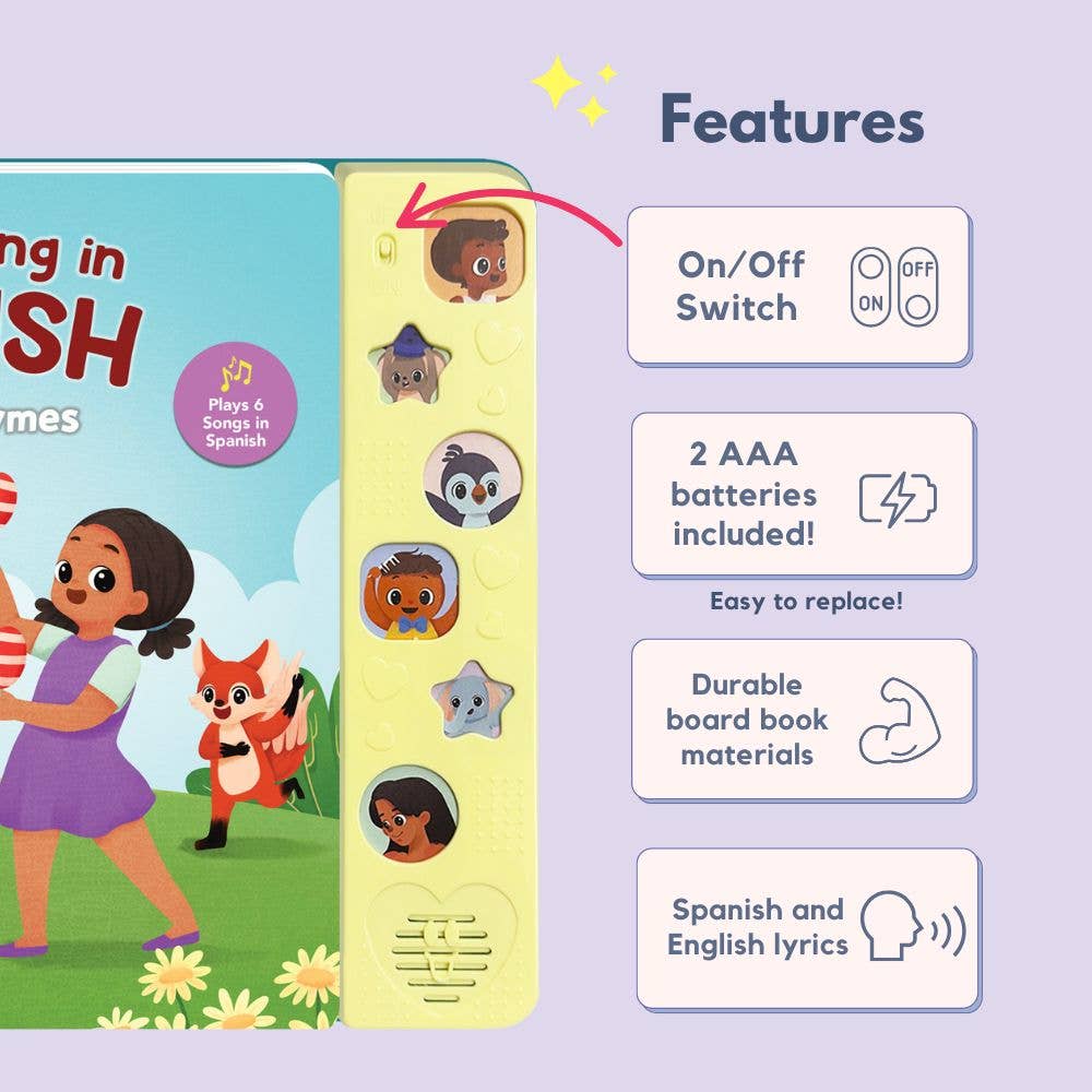 Heritage Kids Press - Vendita all'ingrosso Libro per neonati e bambini (0-2) - Amo cantare in spagnolo: filastrocche5