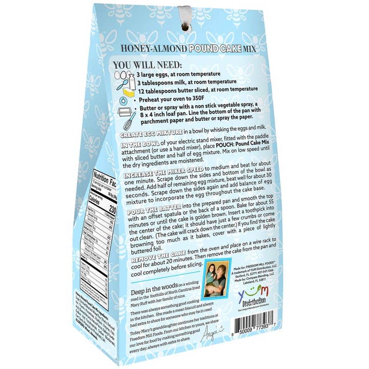 Freedom Mill Foods - Wholesale Cake Mix - Honey Almond Pound Cake Mix3