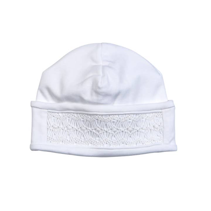 BCL-115 Bonnet Classique en Pima avec Smocks à la Main pour la vente par Hug Me First