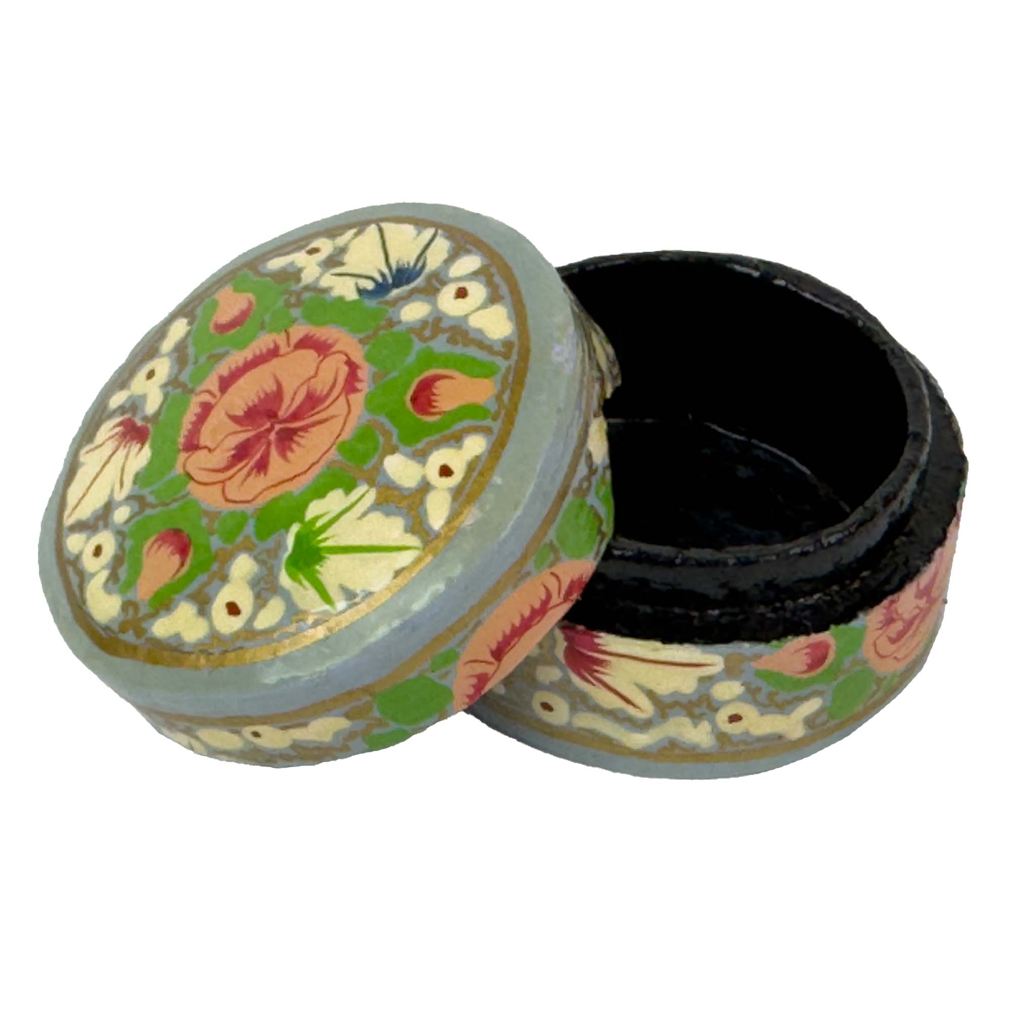 Global Crafts – Caixa decorativa por atacado – Caixa Caxemira Pintada à Mão, Rosa2