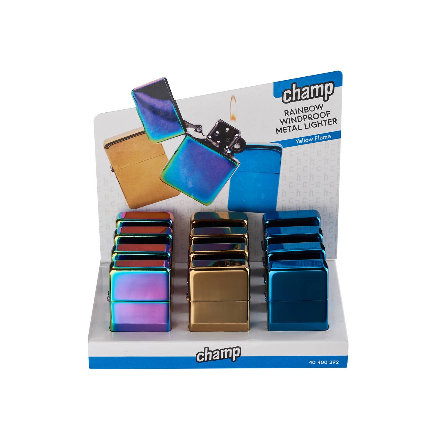 Champ by Polyflame - Vente Briquets - PROF BRIQUET METAL RAINBOW A PIERRE  2