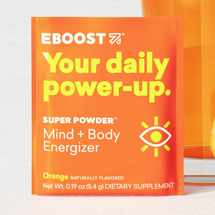 EBOOST – wholesale Hälsodryck i pulverform – SUPER PULVER apelsin smaklåda0