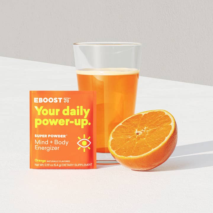 EBOOST - Wholesale Gezonde drank in poedervorm - SUPER POEDER Oranje smaakdoos