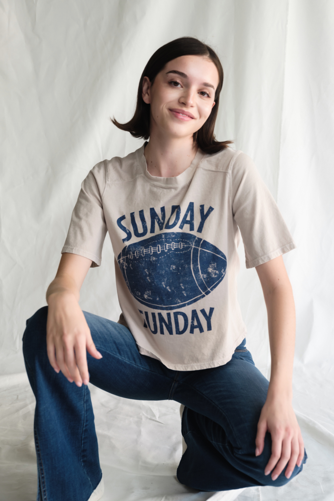 People Of Leisure - Wholesale Screen Printed T-Shirt - Women's - Sunday Funday Top2