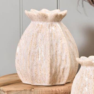 Langs - Wholesale Vase - Ceramic Poppy Seed Textured Vase Large0