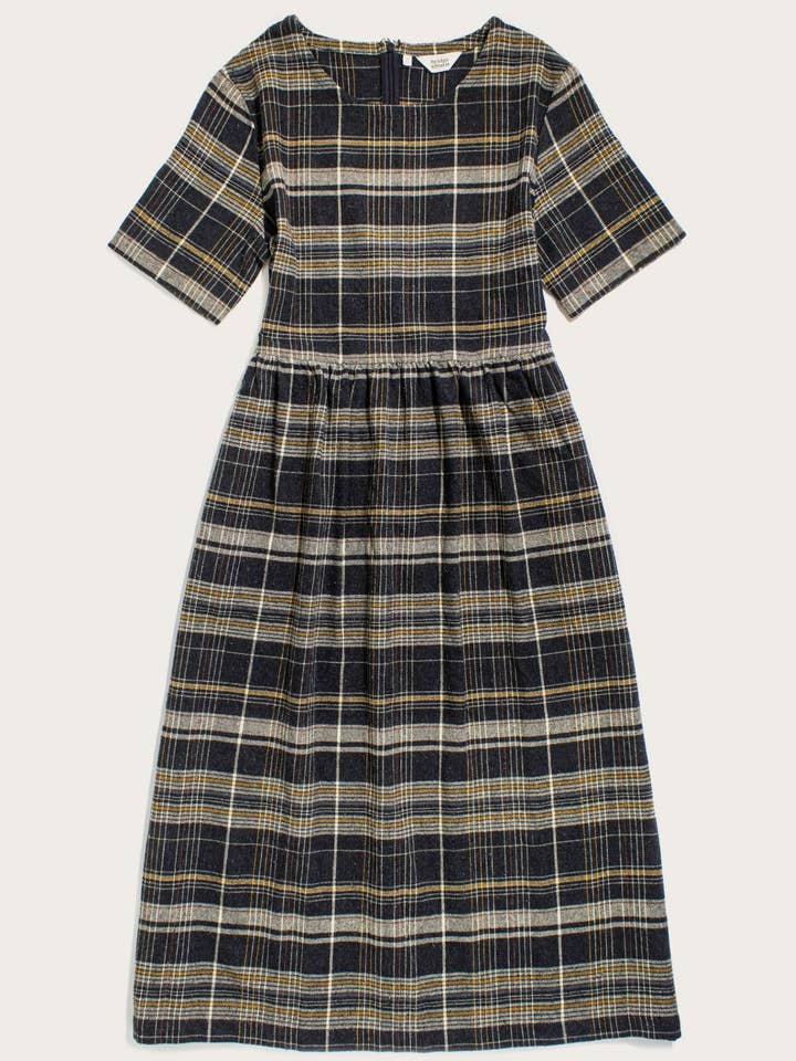 Perry Klänning / Vulkanrutig för wholesale av Bridge & Burn