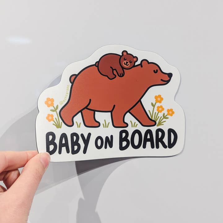 Baby on Board Bears - Car Bumper Magnet for wholesale by Ashleigh Green Studios