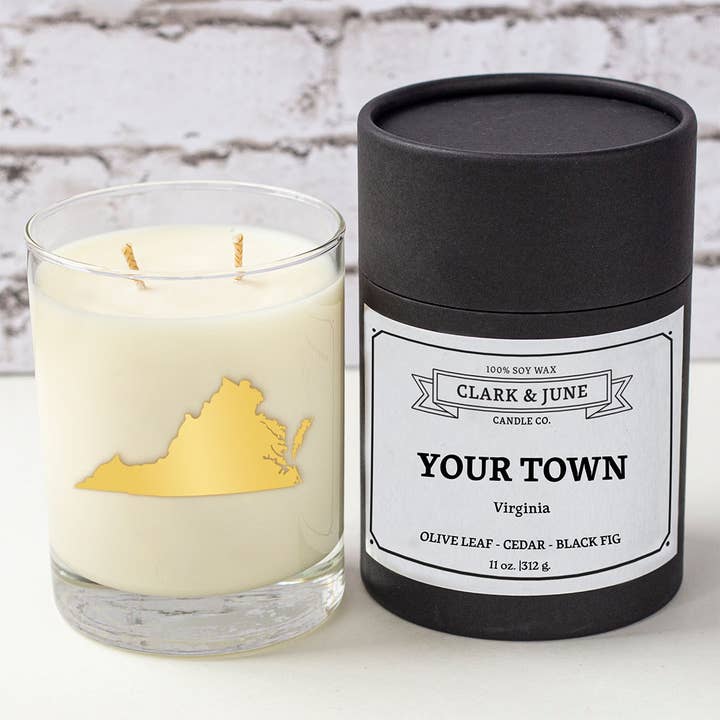 Clark & June Candle Co. - Wholesale Jar/Filled Candle - Virginia 11oz Soy Custom Candle - Everyday Scents1