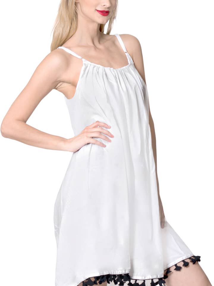 Cover-up Dress Strap Beachwear Slip Sundress Spaghetti Knee for wholesale by LA LEELA \ HAPPY BAY