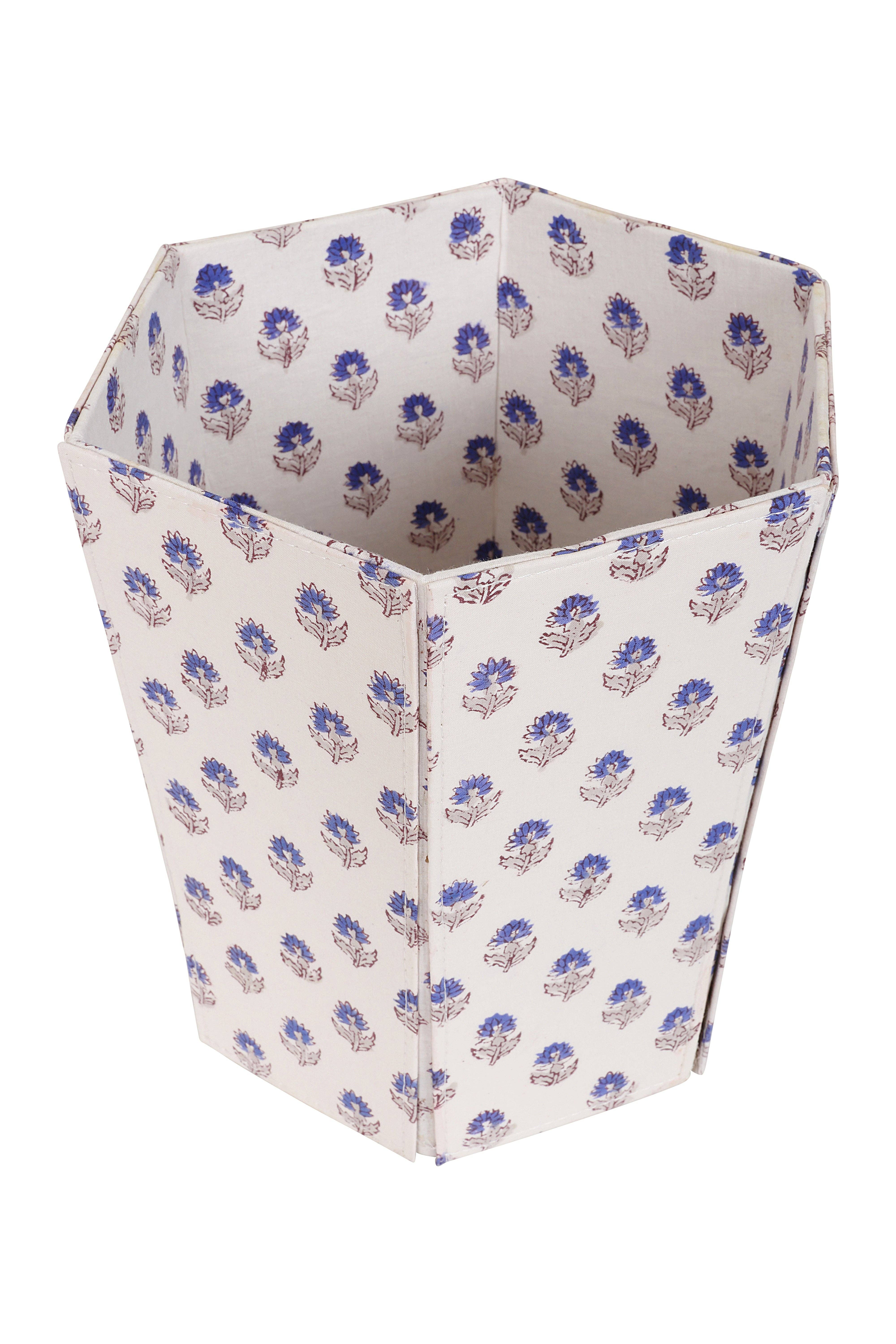 Love Calixta - Wholesale Rubbish can/Rubbish bin - Blue Floral Paper Waste Bin