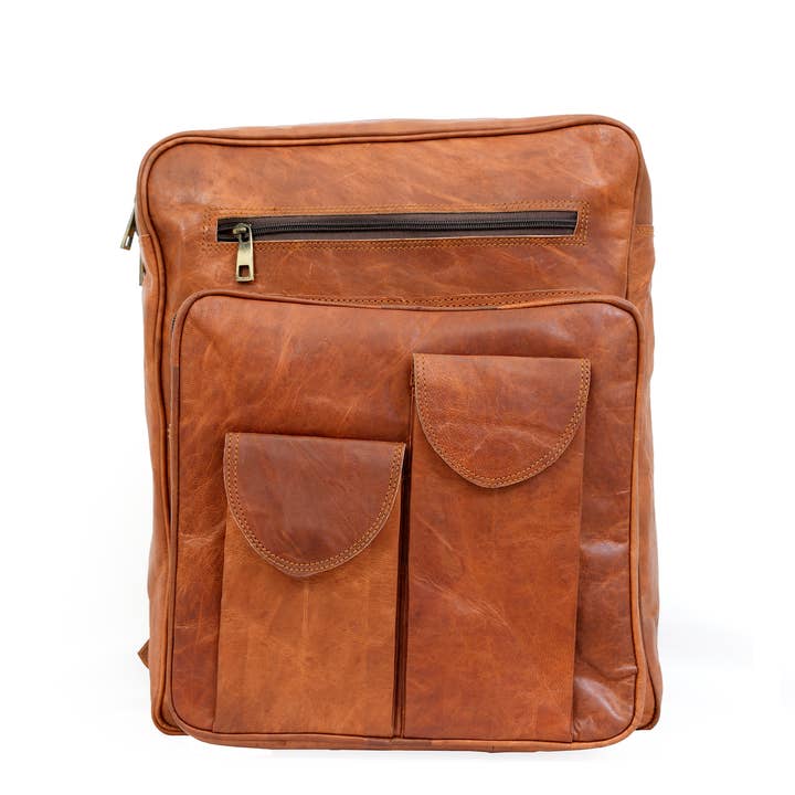 Sac à dos en cuir pour hommes avec charme vintage et grande capacité pour la vente par urbanhide