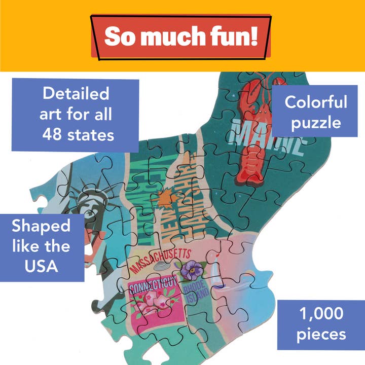 Wood Expressions - Wholesale Puzzle - Adult - American Roadtrip Jigsaw Puzzle - 1,000 Pieces1
