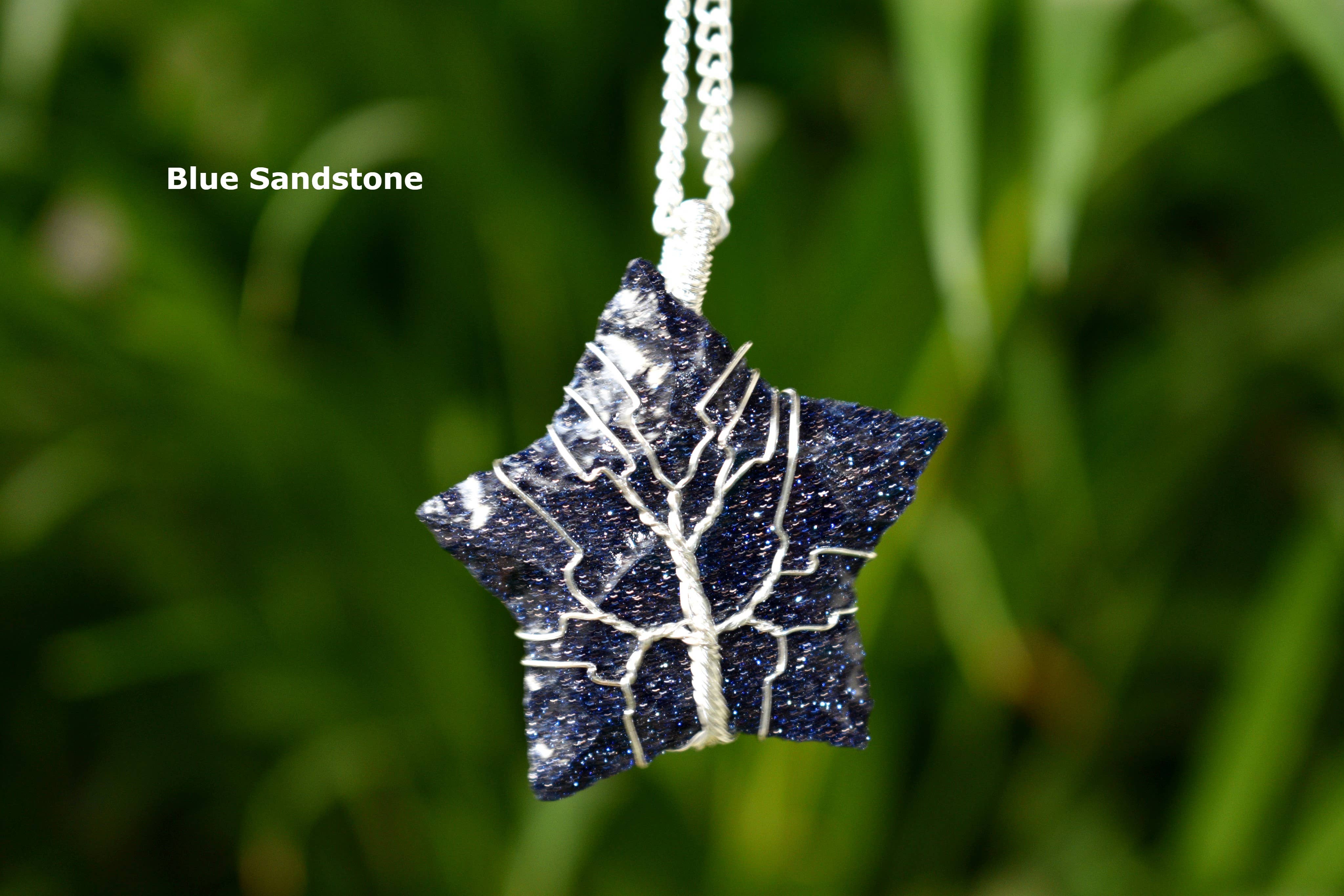 Soothing Crystals - Wholesale Individual Charm/Pendant - Silver Wire Wrapped Crystal Star Pendants Gemstone Necklace3