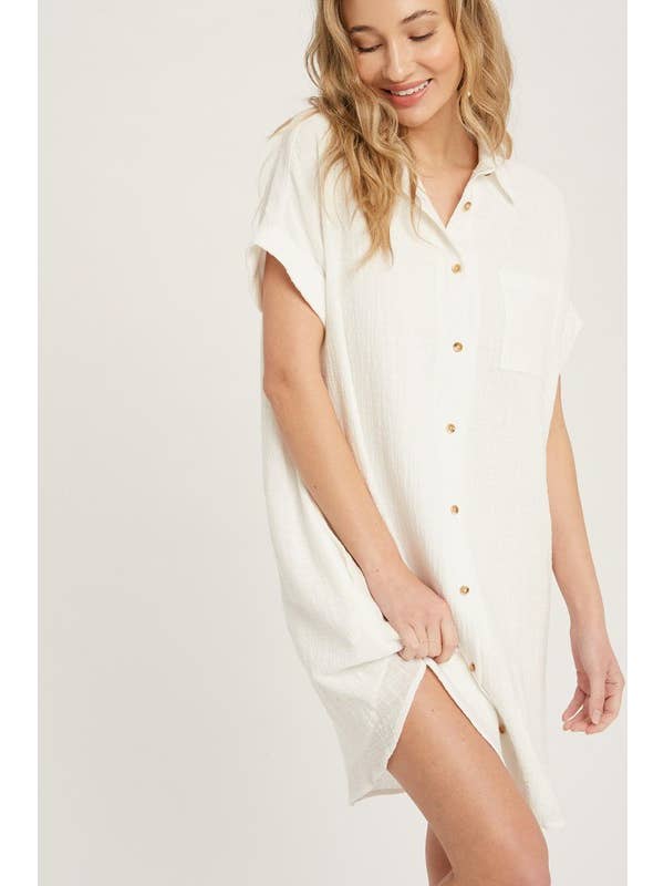 Peace Love Line – Großhandel Kleid – Damen – SLG8322 - HEMDKLEID MIT KNOPFLEISTE13