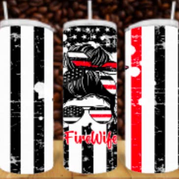 Firefighter Wife Tumbler for wholesale by Cheyenne Customs