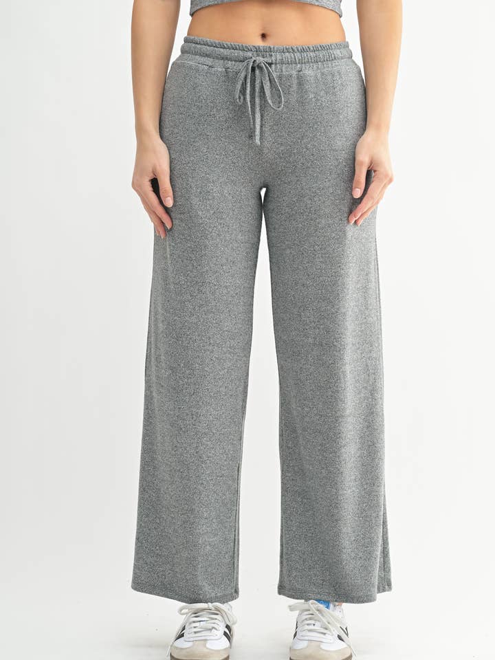 Mono B - Wholesale Lounge Sweatpants/Joggers - Women's - Brushed Wide Leg Lounge Pants