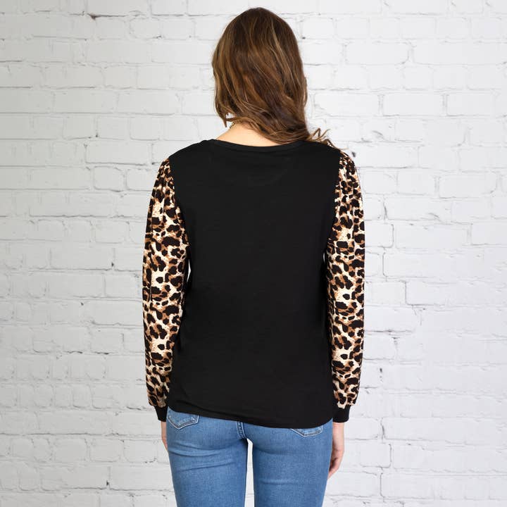 Your Fashion Wholesale - Wholesale Blouse - Women's - Leopard Long Sleeve Puffed Top5