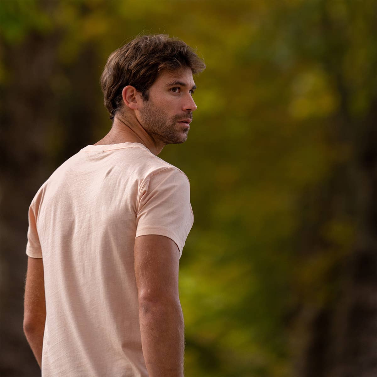 BILLYBELT - Wholesale T-Shirt - Men's - 100% organic cotton Garment dye T-shirt - Pink2