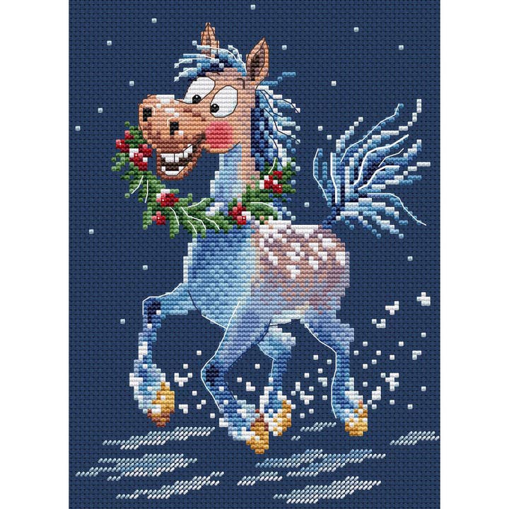 Cross Stitch Kit Counted Christmas Horse BC8137 for wholesale by RTO&Collection D'Art (RTO Baltic OU)