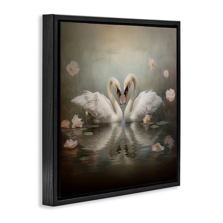 Stupell Industries - Wholesale Wall Sign - Romantic Swans in Floral Pond - Framed Wall Art19