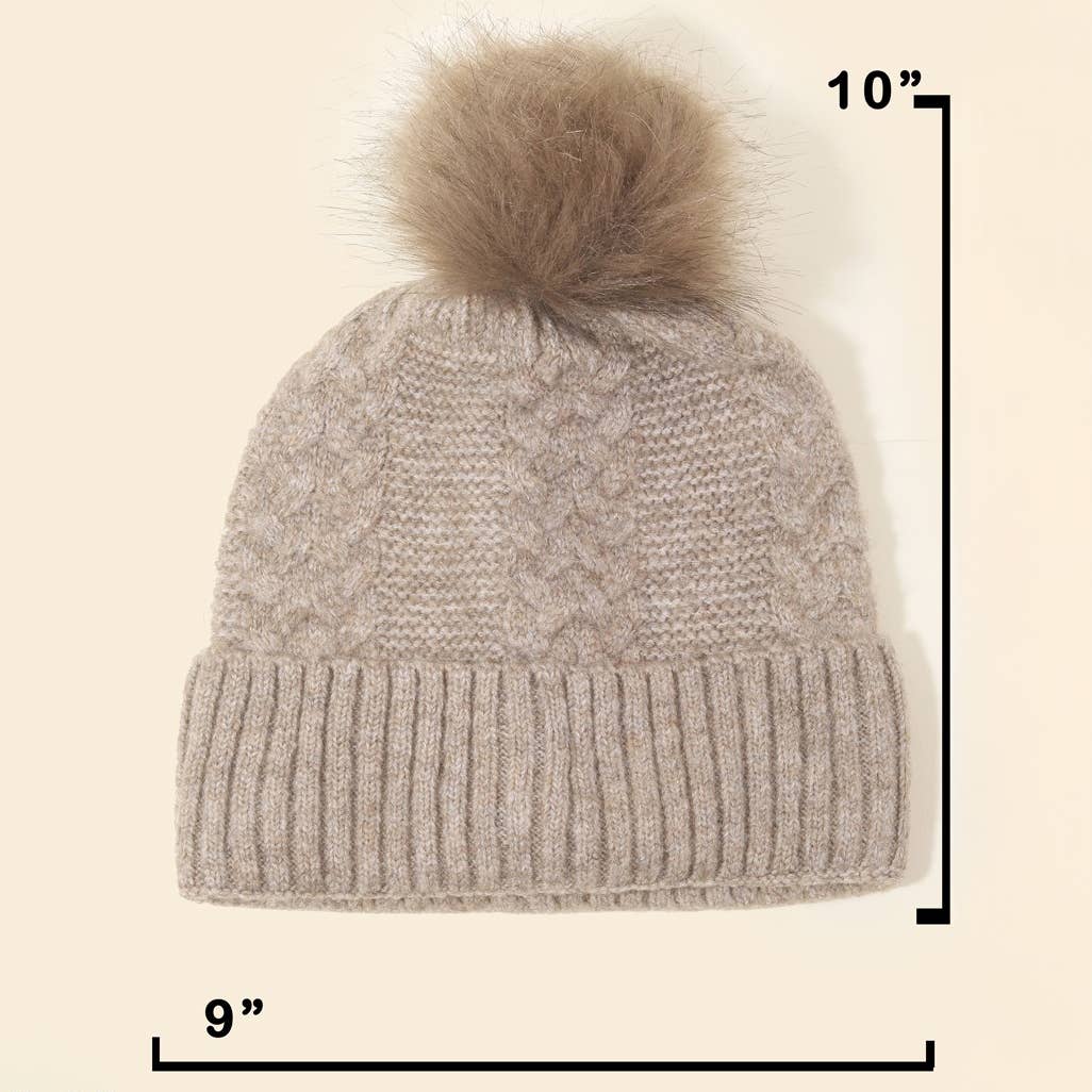 Anarchy Street - Wholesale Beanie - Women's - Crochet Knit Pompom Beanie7