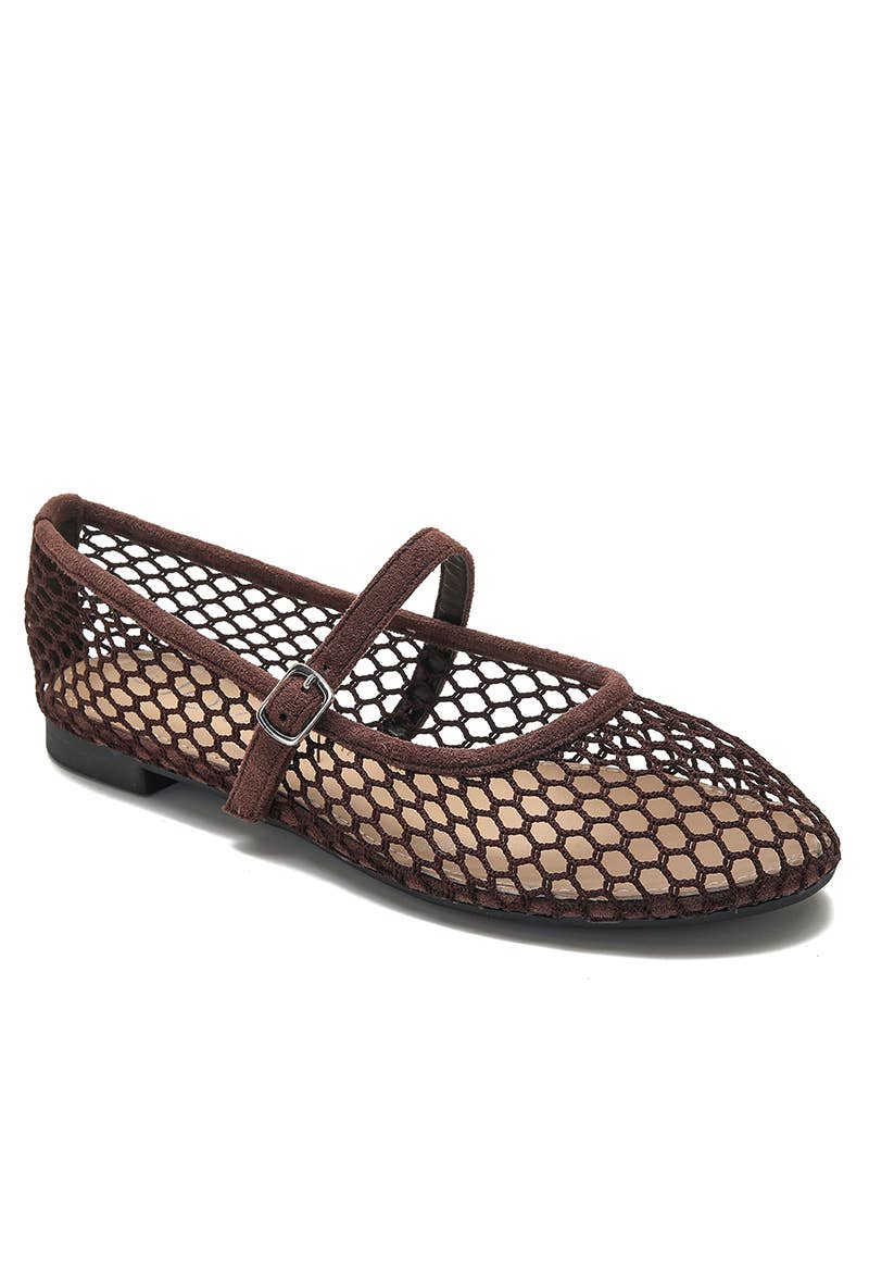 Joia Paris - Wholesale Flats - Women's - Mesh ballerinas with strap CQ-67727