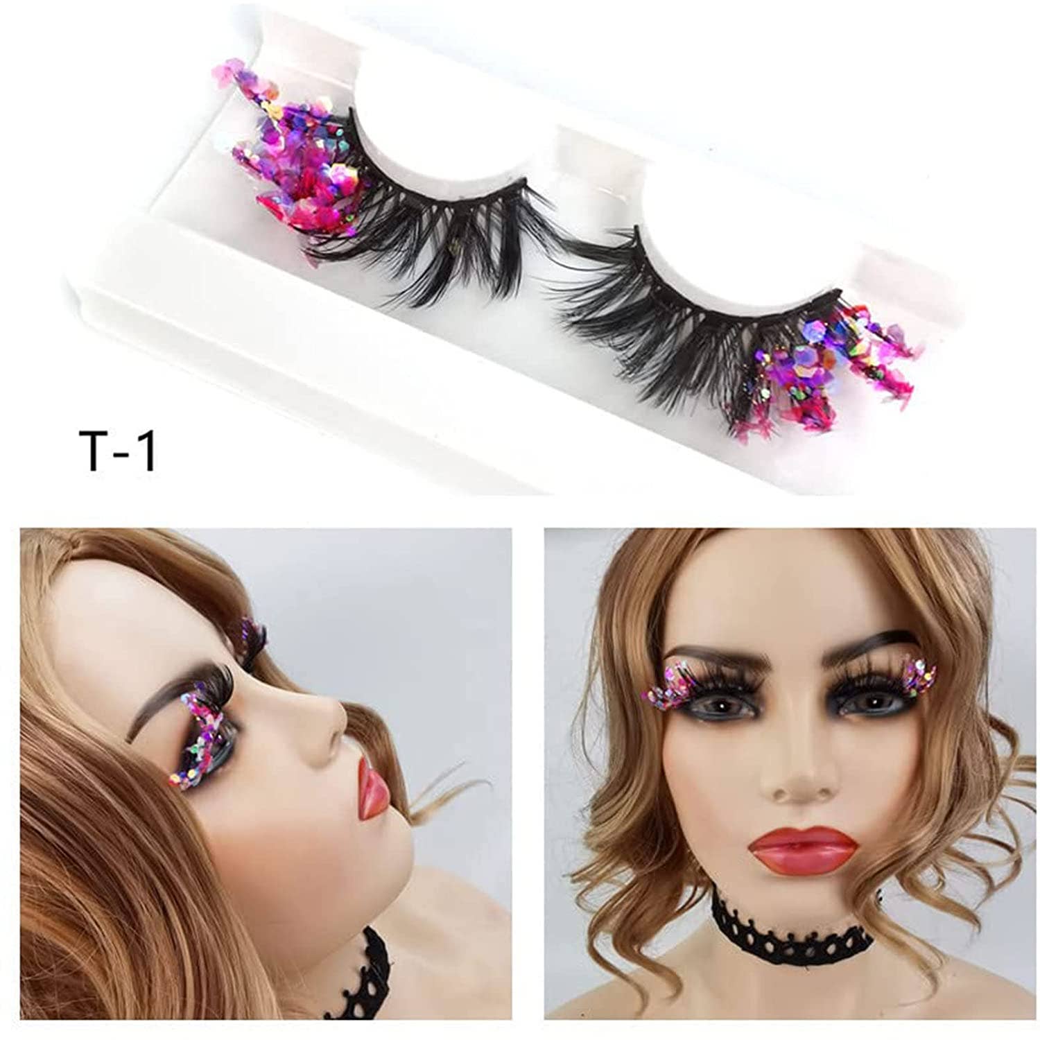 SugarQuoteMeNot LLC - Wholesale False/Fake Eyelashes - Glam Glow-in-the-Dark & Luminous Glitter Glam Eyelashes33