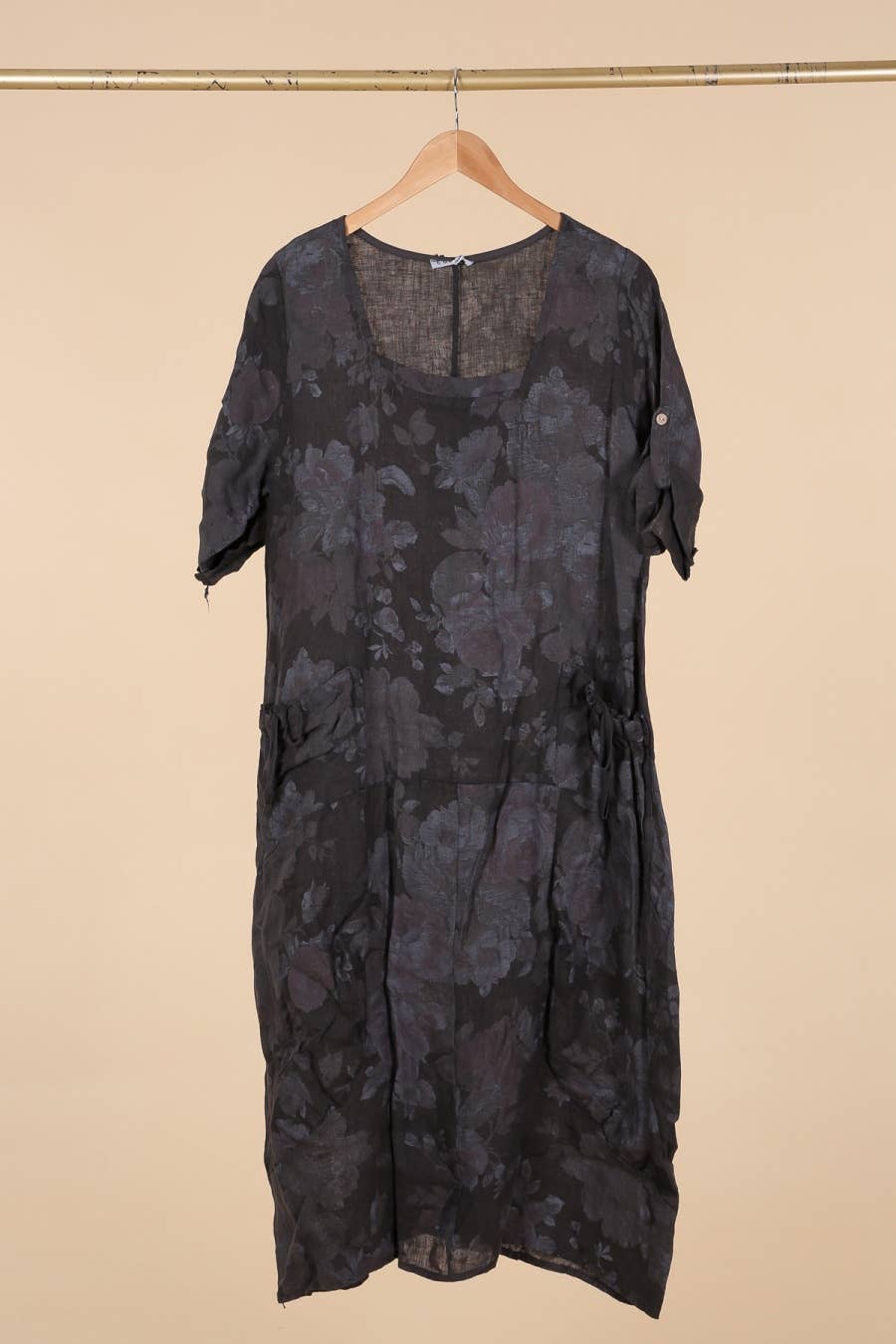 la maison des fibres naturelles – Großhandel Kleid – Damen – Leinenkleid mit floralem Muster, 100 % Leinen, Modell 6796735