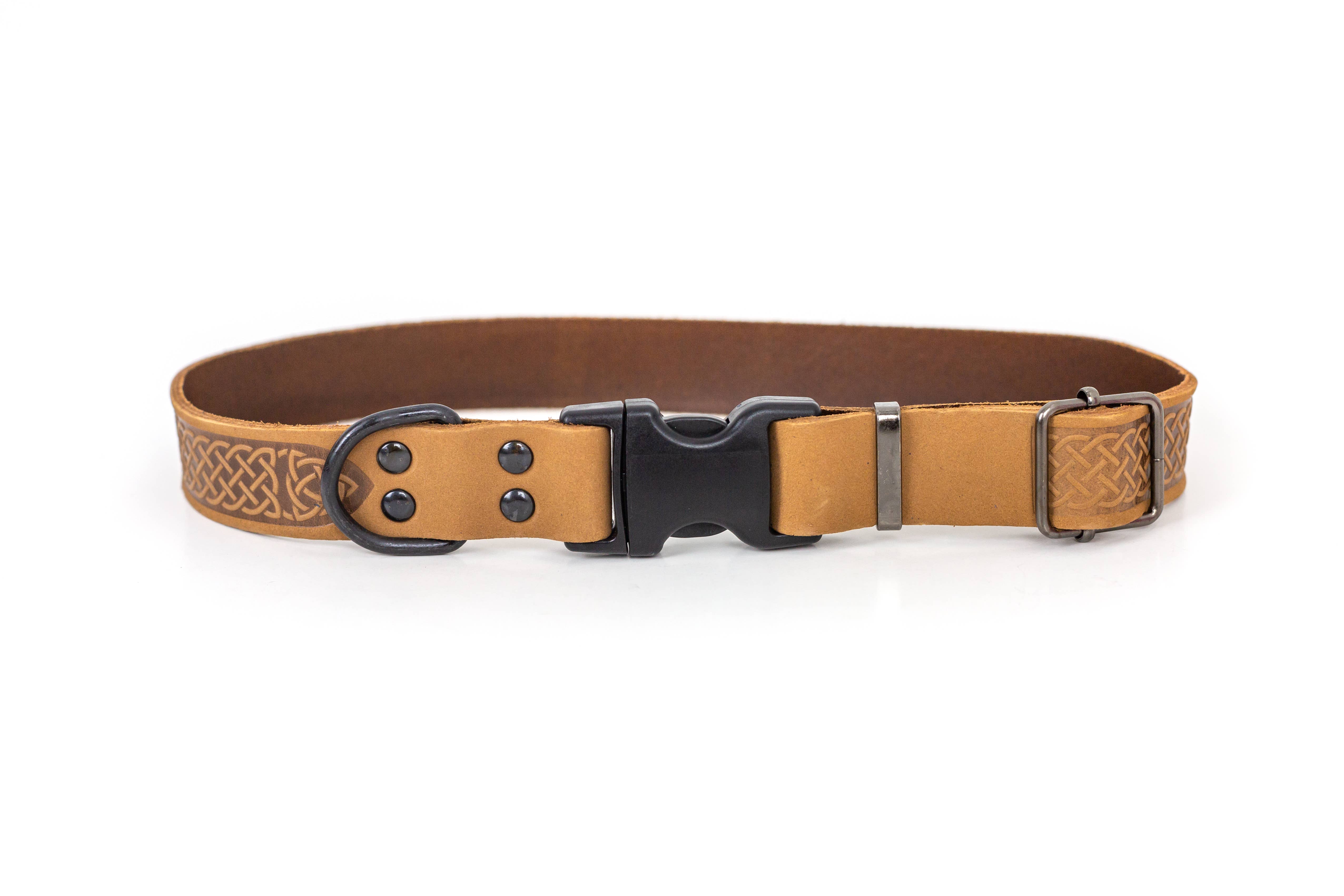 Euro-Dog Collars and Leads – Großhandel Haustierhalsband – Hund – Weiches Leder-Hundehalsband im keltischen Sportstil6