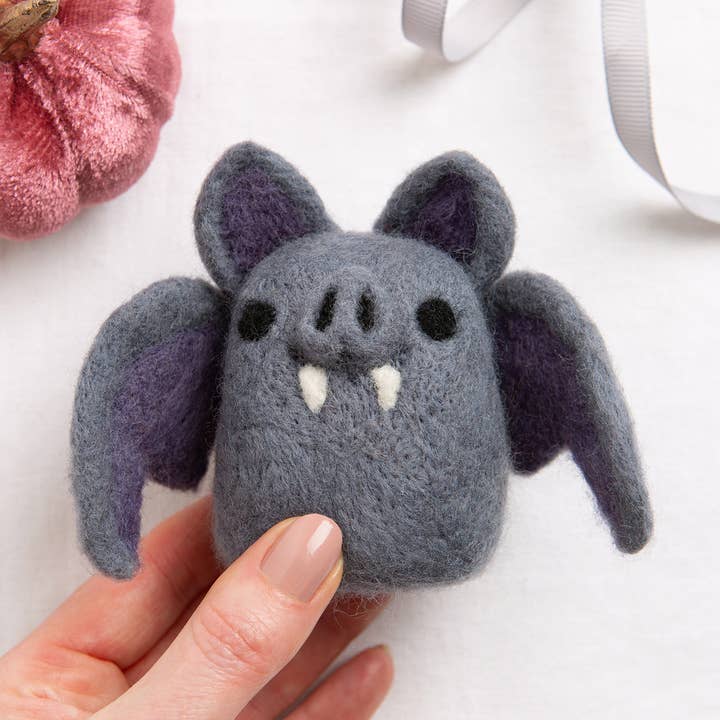 Halloween Bat Easy Needle Felting Kit for wholesale by Wool Couture Company