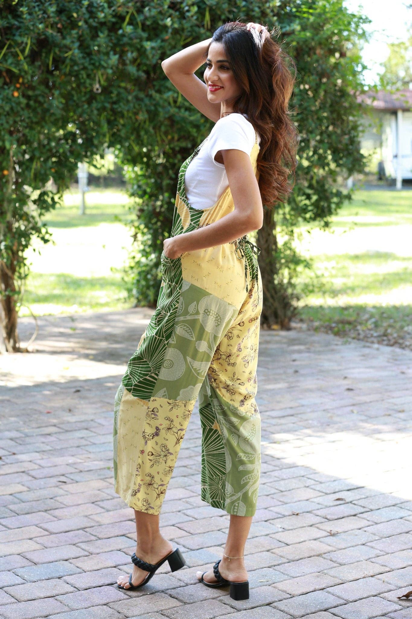 Sacred Threads – wholesale Overalls – Women's – Patchwork Hippie Jungle Dream Overall3