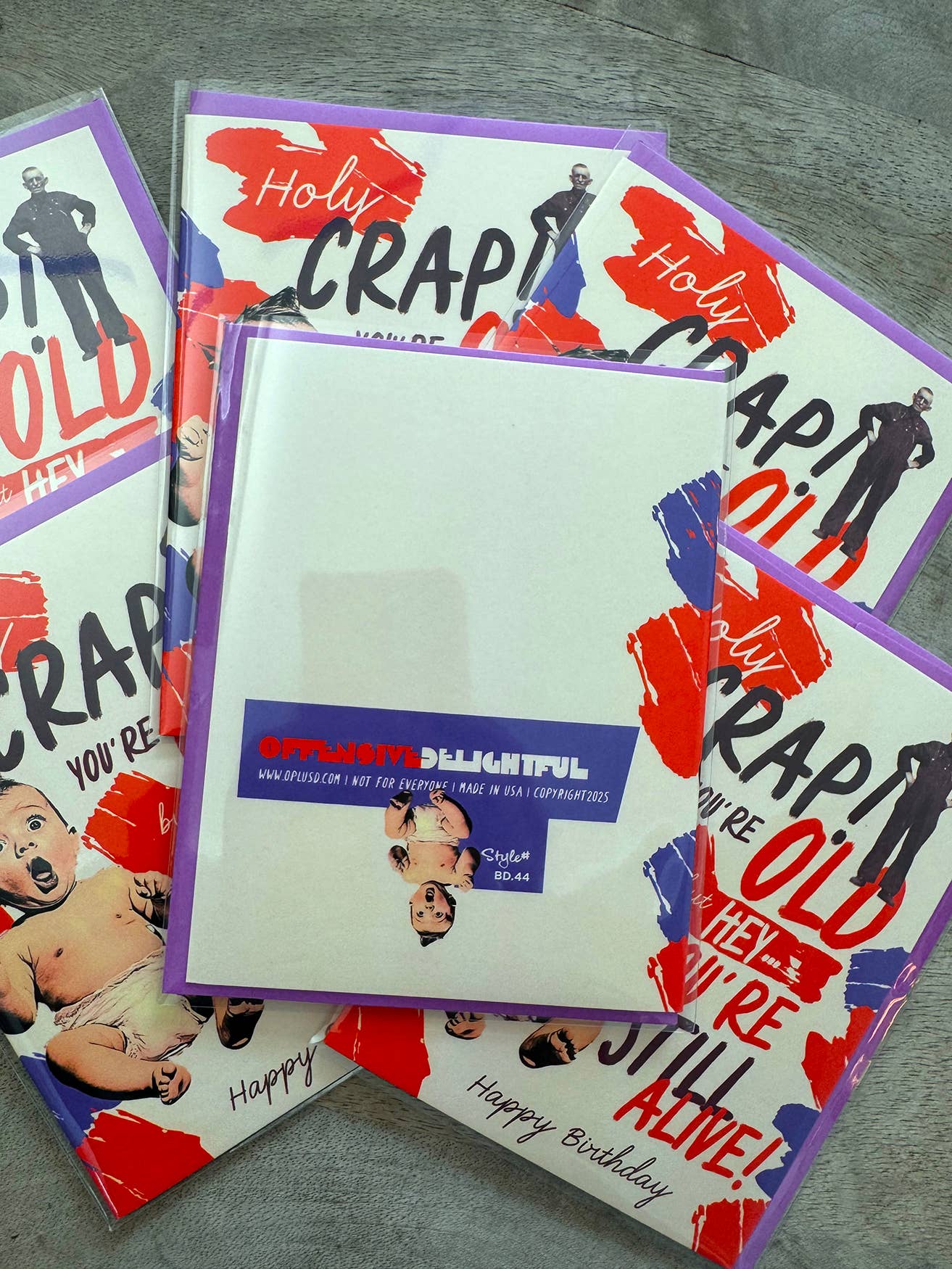 offensivedelightful – Engroshandel Fødselsdagskort – HOLY SHIT, DU ER GAMMEL! fødselsdagskort6