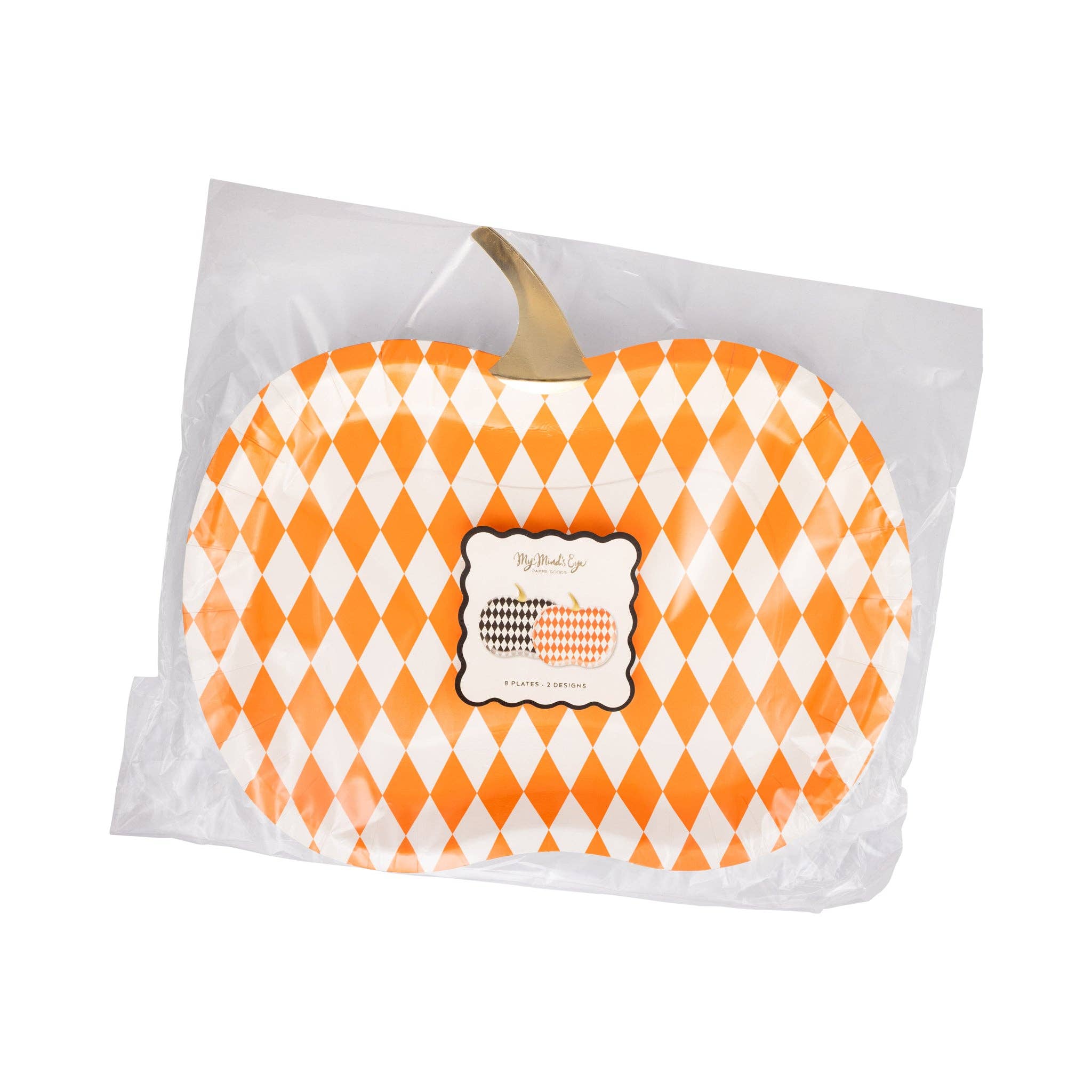 My Mind’s Eye - Vente Assiette jetable - PLPL1292 - Ensemble d'Assiettes en Forme de Citrouille Arlequin5