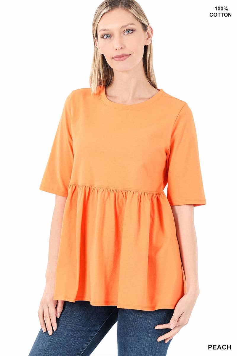 42POPS - Vendita all'ingrosso Tunica - Donna - ",,..._ Tunica in Cotone con Arricciatura a Vita Impero16