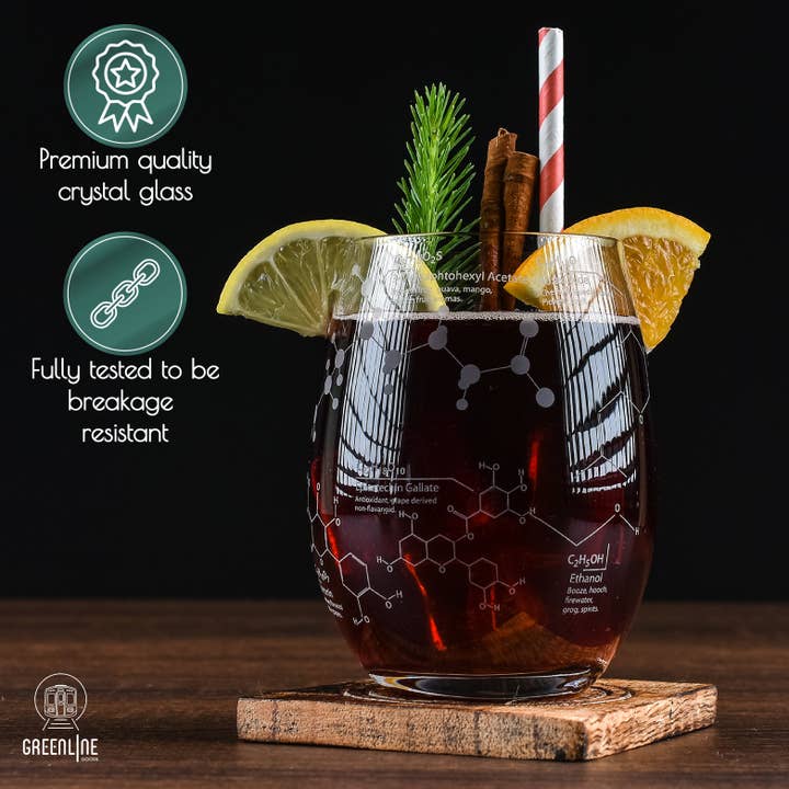 Greenline Goods - Wholesale Wine Glass - Science of Wine Etched Wine Glass5