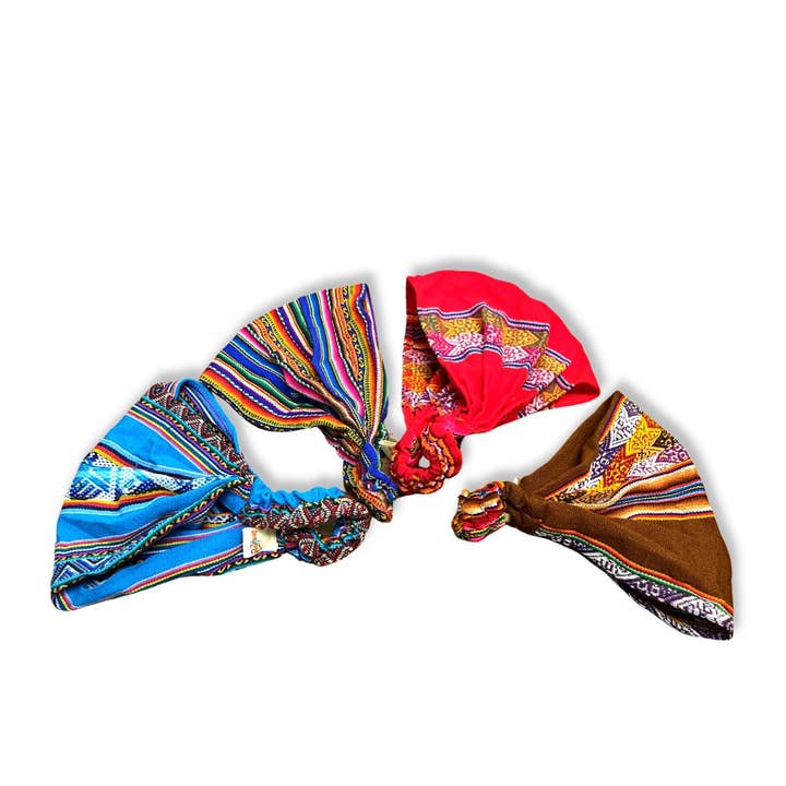 Sanyork Fair Trade - Wholesale Fashion Headband - Women's - Manta Expandable Multicolored Headband Wide Cotton1