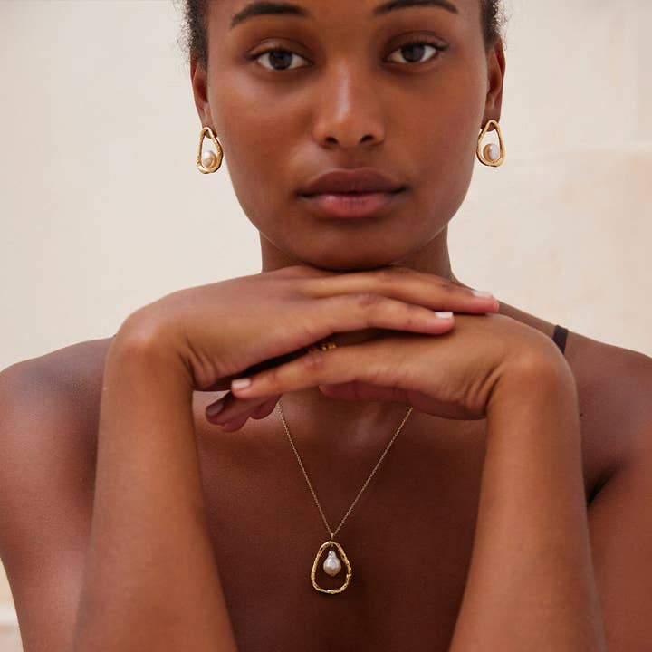 Agapée Jewelry - Wholesale Dangle Earrings - Ostuni Earrings | Jewelry Gold Gift Waterproof3