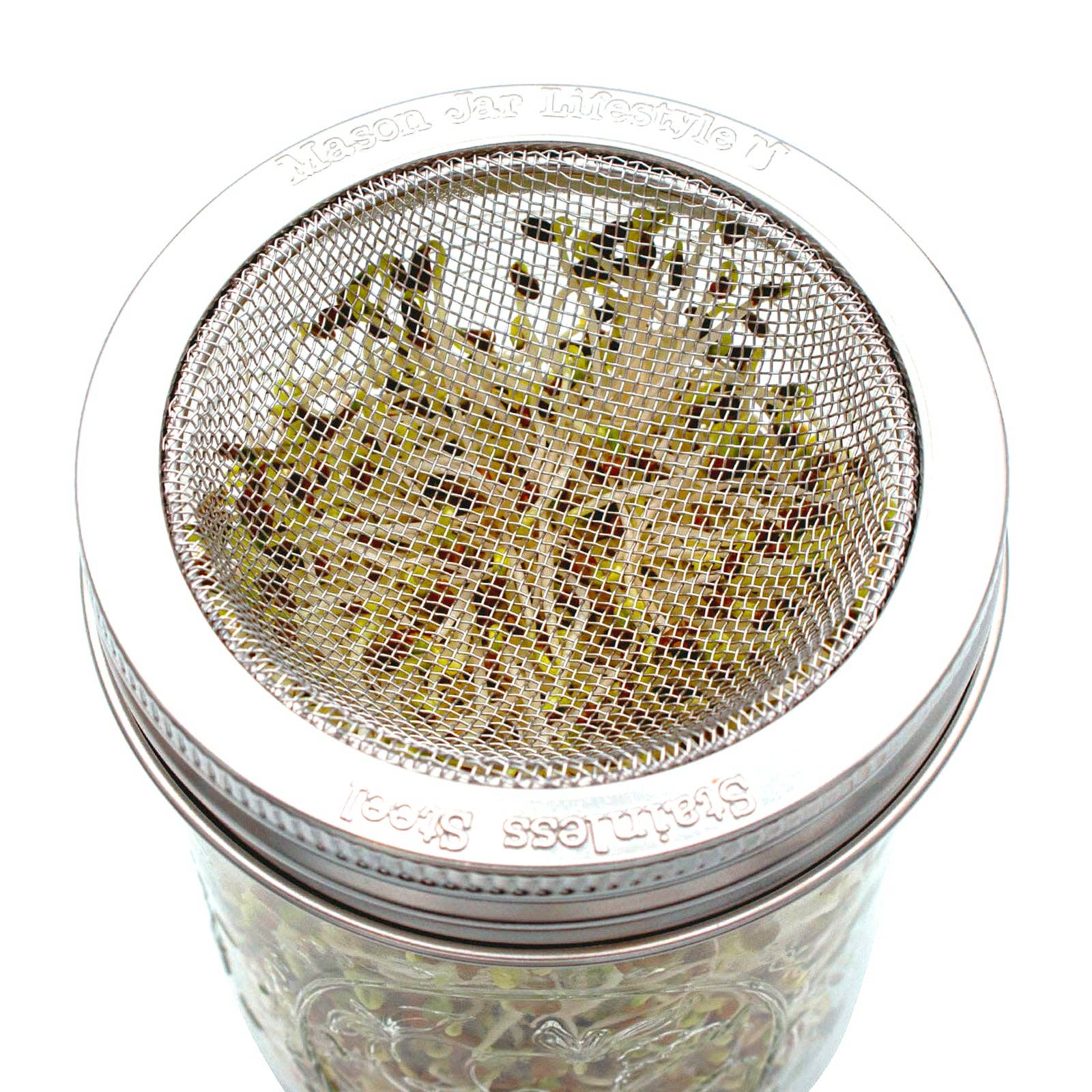 Mason Jar Lifestyle - Vente Boîtes de conservation - Couvercle et bande de germination incurvés antirouille pour bocaux Mason6