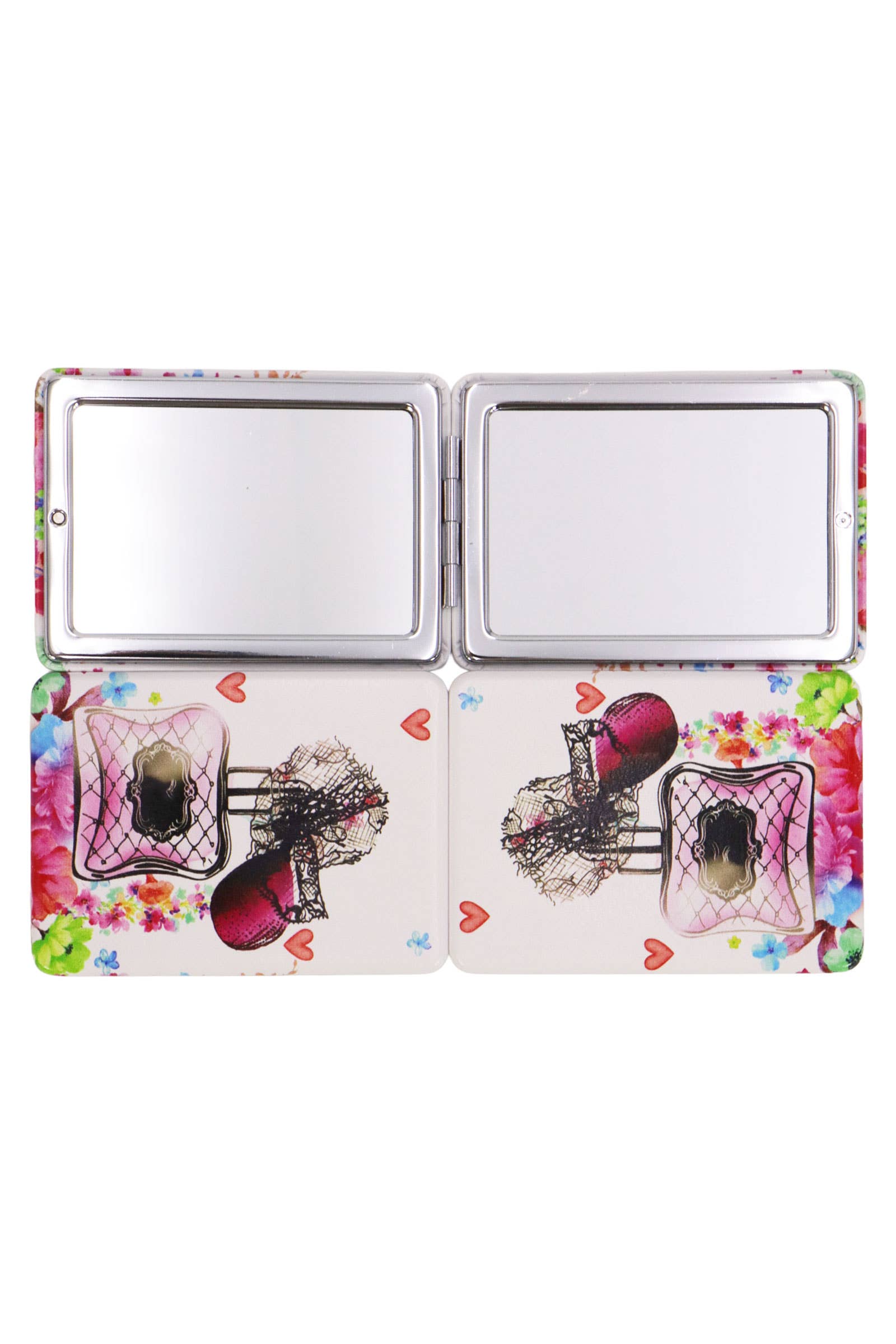 ASSORTED Perfumes Floral Makeup Mirror - 12 Pcs for wholesale on Faire4