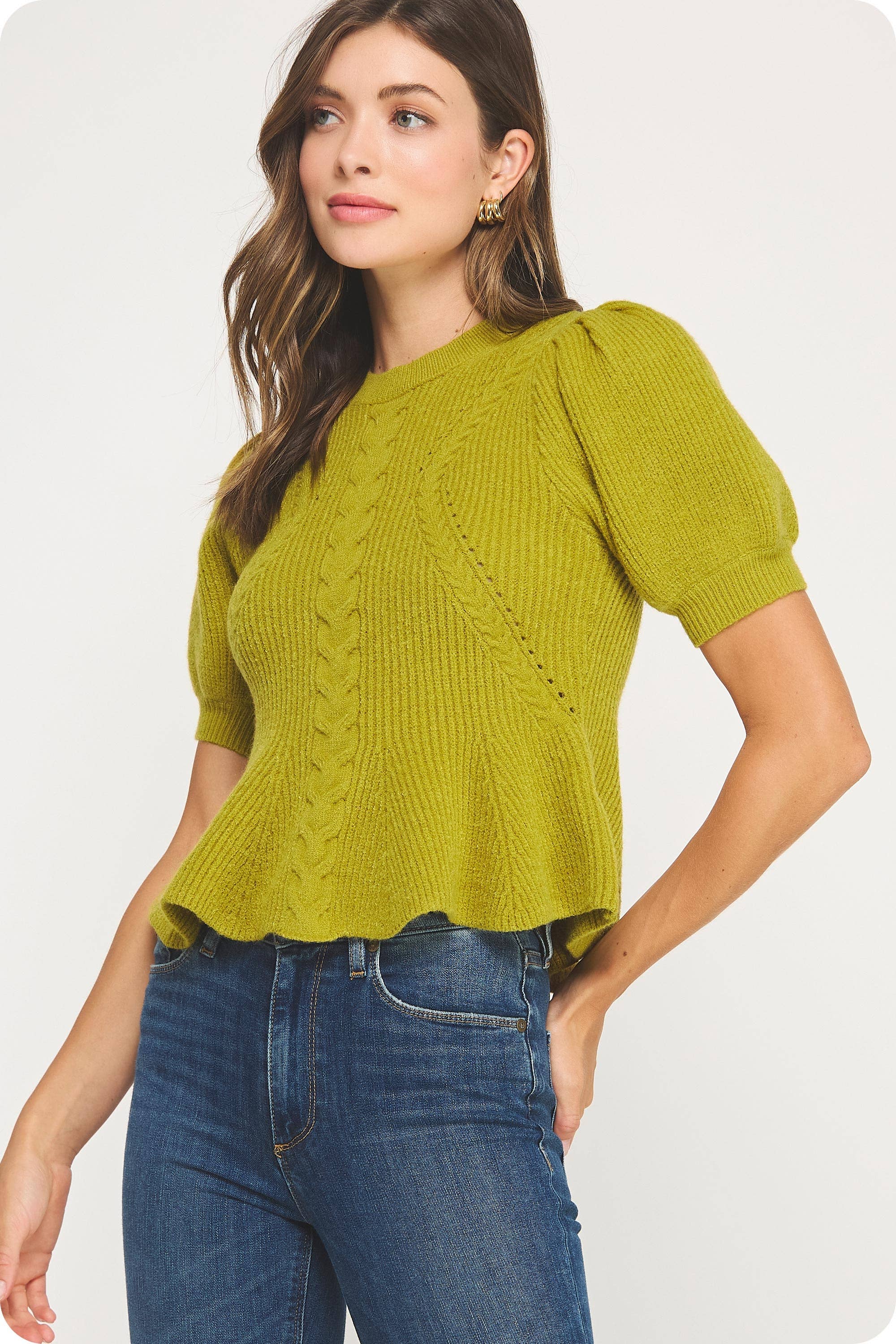 Strut & Bolt - Wholesale Tunic Sweater - Women's - Flared Puff Sleeve Knit Top27